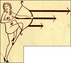 
Line drawing of a scantily-clad woman from the Park Theatre program
