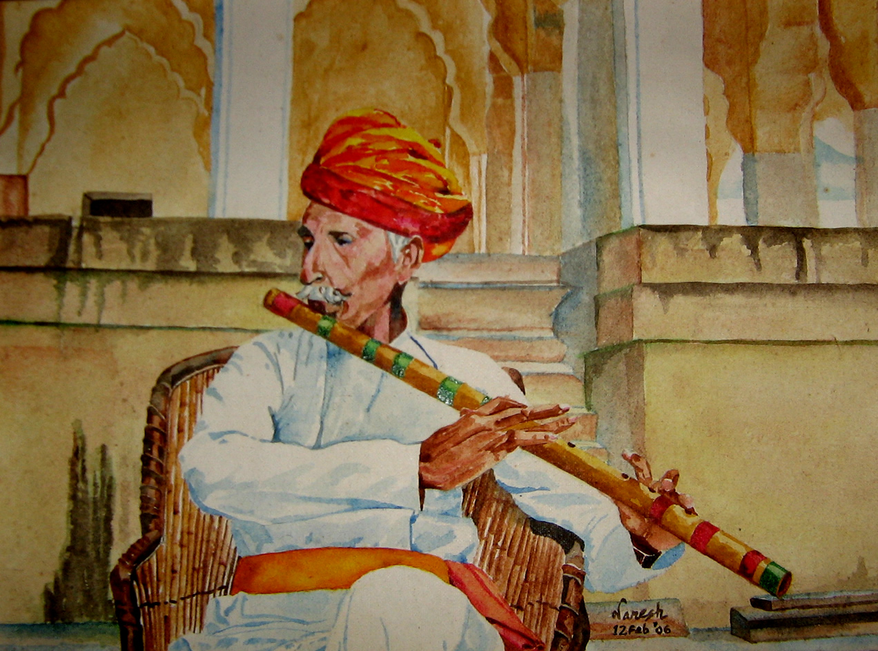 Painting by Naresh 'Padharo Mahre Des'