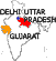 Delhi Gujarat UP