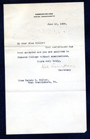 Letter from Hester Cunningham