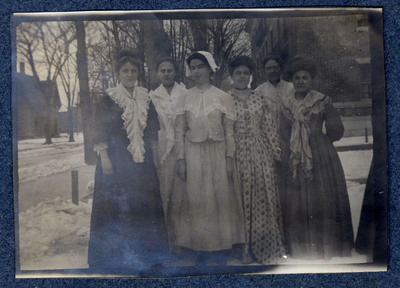 Group photograph of women outside