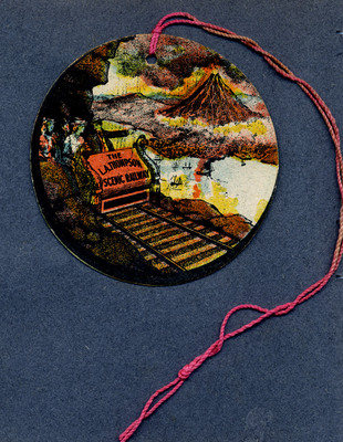 Card depicting the L.A. Thompson scenic railway