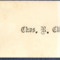 Visiting card of Chas. R. Clisbee