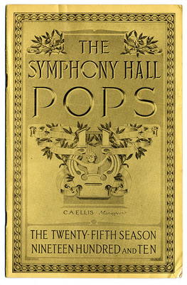 Program for Symphony Hall Pops concert