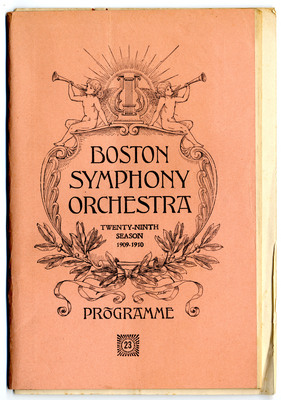 Program for Boston Symphony Orchestra concert