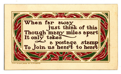 Valentine postcard from Helen M. Weatherhead