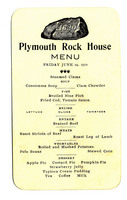 Plymouth Rock House menu for Friday June 24, 1910