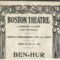 Playbill for Boston Theatre production of Ben Hur