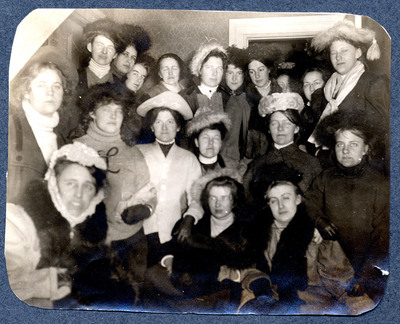 Photograph of a group of young women