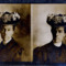 Photo strip of unknown middle-aged woman and young woman