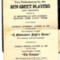 Playbill for two performances by the Ben Greet Players