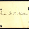 Visiting card with &acirc;&euro;&oelig;Miss D.L. Miller&acirc;&euro; written on it