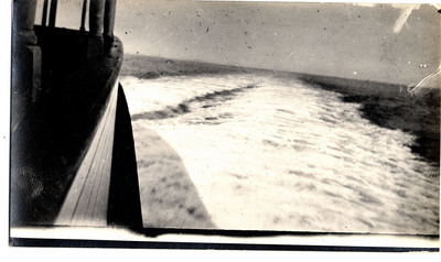 Photograph of the wake behind a boat