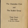 The Clarendon Club and the student group pamphlet