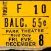 Ticket stub from Park Theatre