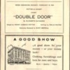Plymouth Theatre program for "Double Door" Play