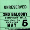 Symphony Hall ticket stub