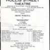 Hollis Street Theatre program