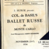Ballet Russes de Monte Carlo program cover from the Boston Opera House