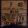 Boston Opera House ticket stub