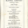 Front page of program for King David