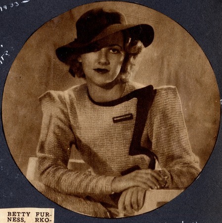 Newspaper clipping photo of Betty Furness