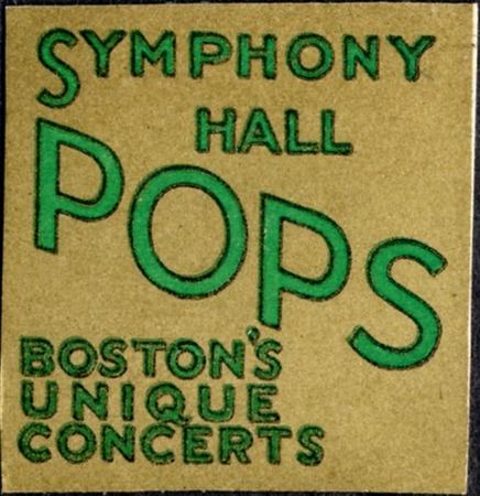 Symphony Hall matchbook cover