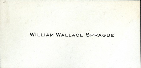 Business card from William Wallace Sprague