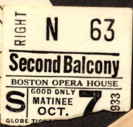 Boston Opera House ticket