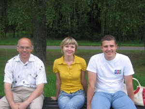 Piotr, Vadim and Olga: father, son and son's friend.   All work in libraries.  