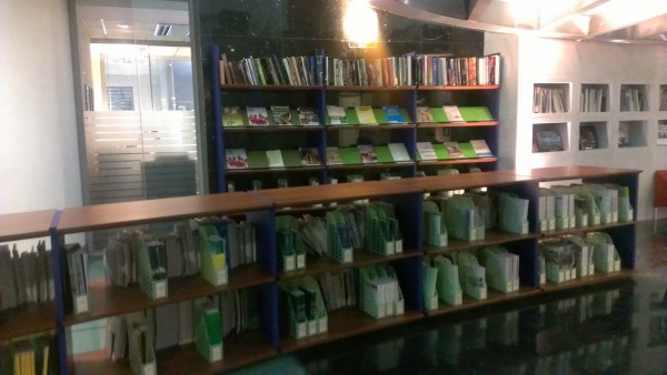 Beautiful library space for FAO employees to use.