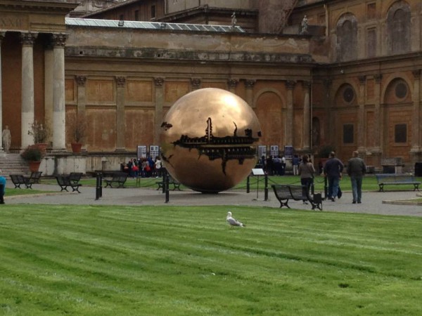 20th century art additions to the Vatican courtyard. 