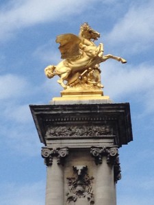 This beauty atop a pillar on the Pont Alexander III