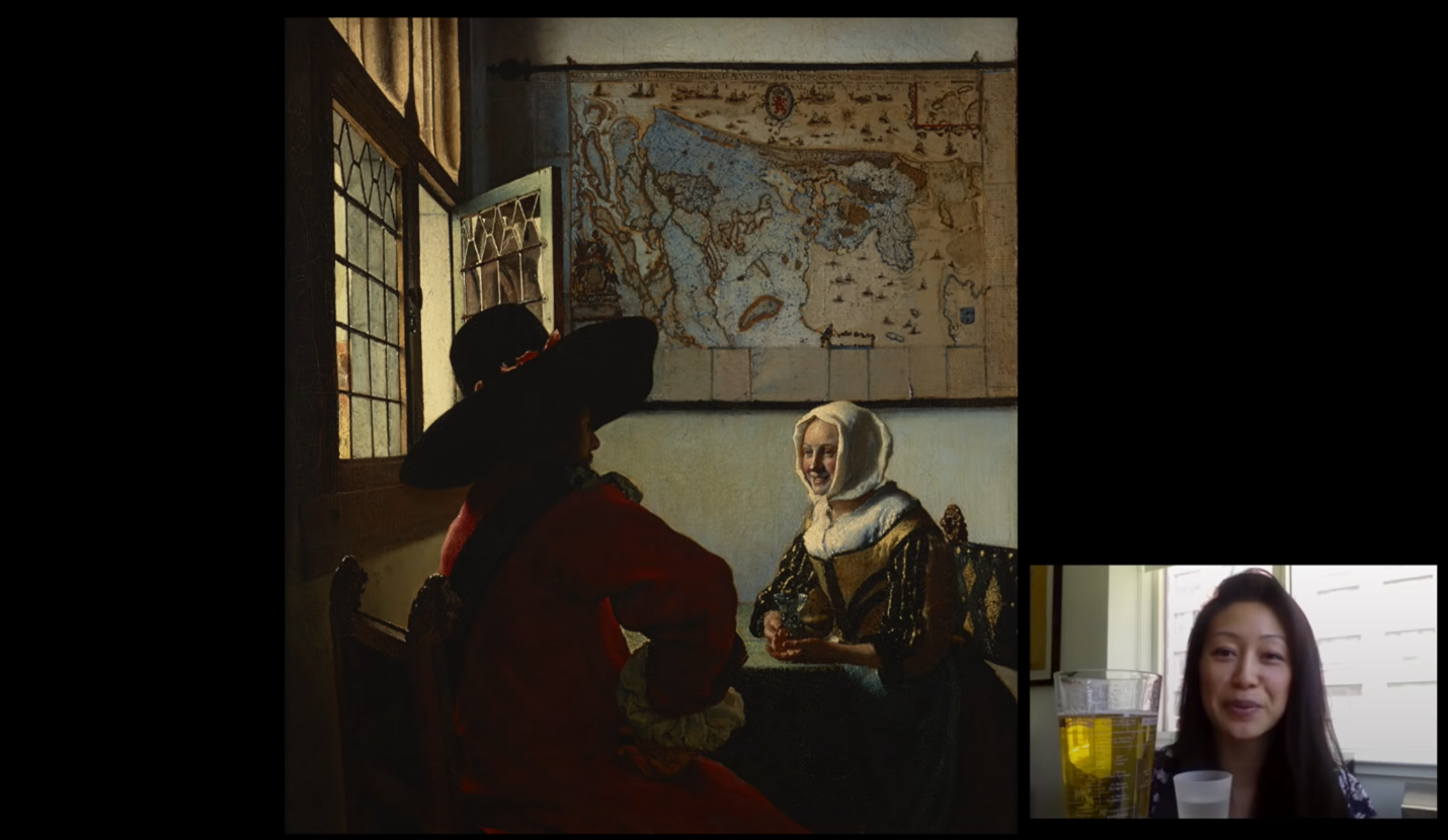 2 Still from Cocktails with a Curator: Vermeer's "Officer and a Laughing Girl"