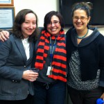 From left, SCoSAA Webmaster Elise Dunham, Suzanne Paterno and Lille Thompson. 