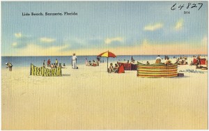 A historical depiction of Sarasota's Lido Beach.