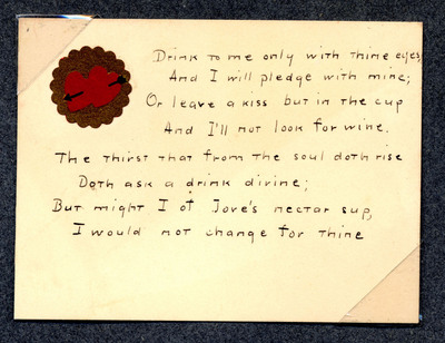 Love poem valentine card